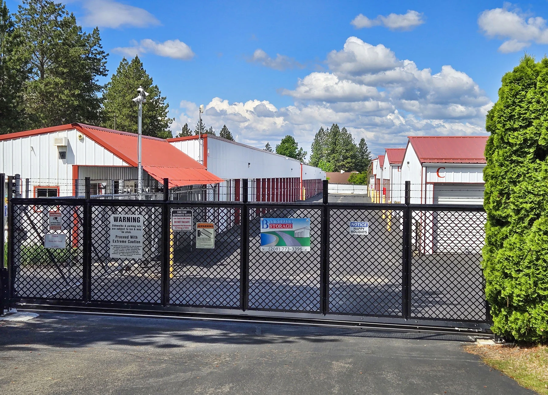 Gate Access to the bay street storage facility