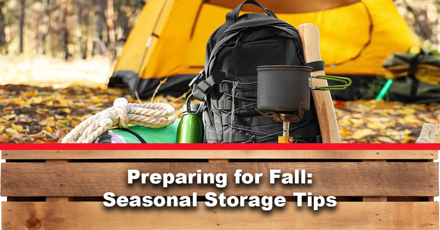 Camping gear during fall